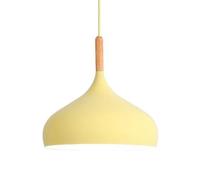MOCHAMIK E27 Base Single Head Chandelier - Colorful Metal Pendant Light for Bedroom, Restaurant, and Bar Northern European Style(Yellow,30cm)