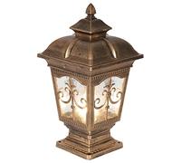 MOCHAMIK E27 Decorative Post Light Fixtures, Outdoor Fence Gate Lamp, Yard Wall Waterproof European Garden Stigma Lantern, For Villa, Courtyard, Lawn (Black 18.1in)
