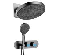 MOCHAMIK Face Shower System HSS0660-12 Rainfall Wall-Mounted Shower Head & Handheld with 3 M, Copper Valve, Slish Bathroom Faucet Set for Ultimate Relaxat