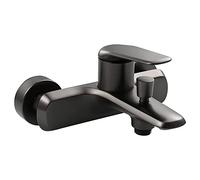 MOCHAMIK Gray Brass Tub Spout with DiverterWallMounteBathtub Faucet Single Handle Hot & ColBath Filler Tap Includes Aerator for Stylish Bathrooms & Elegant