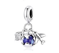 MOCHAMIK Hollow Beads 925 Sterling Silver Space Series Pendant Charm Fit Bracelet Bangle Travel Around The World Beads Women Jewelry Gift