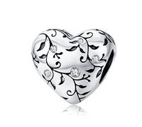 MOCHAMIK Hollow Beads Hands Sign Language Charm Handheld Game Console Heart Love 925 Sterling Silver Charm For Bracelet Women Jewelry