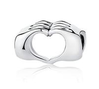 MOCHAMIK Hollow Beads Hands Sign Language Charm Handheld Game Console Heart Love 925 Sterling Silver Charm For Bracelet Women Jewelry