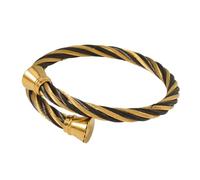 MOCHAMIK Luxury Twist Cable Cuff Bracelet Gold Silver Bangle Open Ended Fashion Jewelry for Women Men Stainless Steel Rope