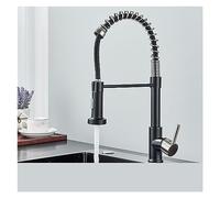 MOCHAMIK Matte Black Kitchen Faucet with Pull Down Sprayer, Unique Handle, 360° Rotation, Finish, Pull-Out Tap for Easy Cleaning and Versatile Use