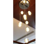 MOCHAMIK Multiple lights Minimalist Chandelier For Living Room Stairs Long Creative Duplex Pavilion Pendant Light Villa Spiral Fashion bedroom Ceiling Lamp G4 Lights