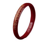 MOCHAMIK Natural Gemstone, Crystal Stone Bangle Carved Buddhist Scriptures TalismanNatural Gemstone Retro Chinese Good Luck Amulet Women Friendship Gifts,58mm