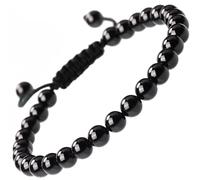 MOCHAMIK Natural Healing Power Gemstone Crystal Beads Unisex Adjustable Macrame Bracelets