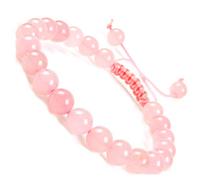 MOCHAMIK Natural Healing Power Gemstone Crystal Beads Unisex Adjustable Macrame Bracelets