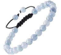 MOCHAMIK Natural Healing Power Gemstone Crystal Beads Unisex Adjustable Macrame Bracelets