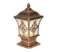 MOCHAMIK Pillar Lamp Chinese Style Creative Waterproof Outdoor Post Lights Aluminium Residential Villa Countyard Garden Pillar Lamps Lawn Fence Gate Pillar Yard Wall Lamp (Size : H 38CM) Interesting