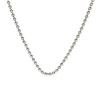 MOCHAMIK Pure Silver Shiny Chain Necklace Men Women S925 Solid Round Bead Unisex