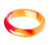 MOCHAMIK Red and yellow jade bangle bracelet for women, natural lucky stoneRed and yellow jade bangle bracelet for women, natural lucky stone