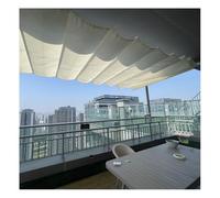 MOCHAMIK Retractable Pergola Roof Canopy Outdoor Sun Shade Sail Cover for Patio Deck & BBQ - Replacement Canopy Kits (1x5m) - UV Protection & Weather-Resistant