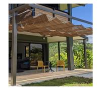 MOCHAMIK Retractable Sun Shade Sail HDPE Canopy Cover for Patio & Garden Outdoor UV Protection Awning with Mounting Kit - 1x4m (3.28x13ft)