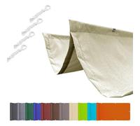 MOCHAMIK Retractable UV Block Sun Shade Sail Waterproof 95% Canopy Awning for Outdoor Garden Patio Lawn - Breathable Rectangle Pergola Cover (Beige 1.5x10M)