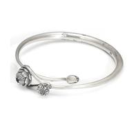 MOCHAMIK Retro Ethnic Style Bracelet, Women's Personalised Open Adjustable Sterling Silver Bracelet