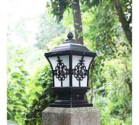 MOCHAMIK Retro Style Countyard Fence Wall Lamp Waterproof Outdoor Post Column Headlights Villa Balcony Garden Lights Outdoor Door Caplights The Door E27 (Size : H 47CM) Interesting