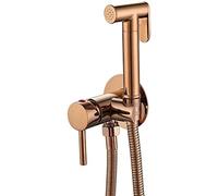 MOCHAMIK Rose Gold Handheld Bidet Sprayer Kit Wall Mount Brass Single Handle Toilet Bidet Sprayer Set with 150cm Shower Hose Cloth Diaper Sprayer