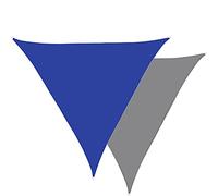 MOCHAMIK Royal Blue Triangle Sun Shade Sail Canopy Waterproof Outdoor Patio Cover for Garden Backyard Swimming Pools Carports - 16x16x16 ft