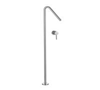 MOCHAMIK Standing Bath Taps Brushed Stainless Steel Single Mode Concealed Bath Mixer Tap Floor Mounted Hot and Cold,Brushed
