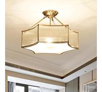MOCHAMIK Star Shape Ceiling Light,Brass Fixture,Close To Light Fixtures For Bedroom,Dining Room,Kitchen,Office