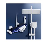 MOCHAMIK Thermostatic Shower System with Digital Temperature Display Handheld Rain Showerhead anToilet SprayModern White Shower Faucet for Ultimate Comfort