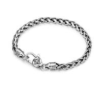 MOCHAMIK Vintage Dragon Bone Bracelet, Men's Chinese Style Heart Sutra Bracelet