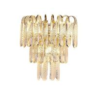 MOCHAMIK Wall lamp Gold Crystal Wall Sconce, Luxury Crystal Sconces Wall Lighting, Nordic Interior Decoration Wall Mount Lamps Light Fixture Bathroom Wall Sconces for Living Room Stairway Bracket