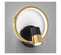 MOCHAMIK Wall Lamps Sconces LED Wall Light Ultra -Thin Ring Wall Lamp Adjustable Reading Wall Mount Sconce Fixture Corridor Lighting Fixture-Three-Color Light(Three-Color Light)