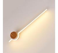MOCHAMIK Wall Lamps Sconces Light Led Linear Wall Light Indoor Long Strip Wall Mount Lighting Fixture Wood Bedside Wall Lamp Bathroom Vanity Light Bar Over Mirror(6000K,61Cm)