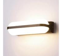 MOCHAMIK Wall Lamps Sconces Outdoor Waterproof Wall Sconces Strip Wall Lamps IP65 Protection, Die-cast Aluminum Lamp Body + High Light Transmittance PC Lampshade Wall Lights for Courtyard,