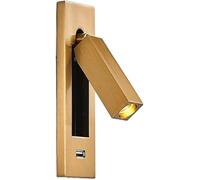 MOCHAMIK Wall Lamps Sconces Wall Light Sconce LED Bedside Reading Lamp with Rotating Headboard Mount Recessed Reading Hidden Push USB Port 3000K 3w Spotlight(Multicolor)