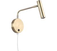 MOCHAMIK Wall Light with Wired Adjustable Angle 3 Watt LED Wall Lamp - Indoor Lighting Fixture Bedroom Bedside Reading Wall Lamp (Bronze White Light)