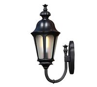 MOCHAMIK Wall Mount Lamp, Tradition Waterproof Outdoor Aluminum Wall Lantern V-intage Glass Wall Lamp Exterior 1-Light Outdoor Wall Mount Lights Aluminum Glass Shade Garden Wall Sconce High