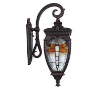 MOCHAMIK Wall Mount Lamp, Wall Sconce with Dragonfly Pattern sconces Wall Lighting Brown Outdoor Wall Lamps Wall Light Waterproof Light for Garden Porch Villas Court-Yard 18inch