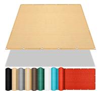 MOCHAMIK Waterproof 2x5.5M Rectangle Sun Shade Awning Cover with 98% UV Block Ideal for Outdoor Yard Lawn and Garden Includes Fixing Kit Cream Color