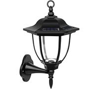 MOCHAMIK Waterproof Outdoor Solar Wall Sconce Light with Smart Control for Villa Exterior Resistant Black Wall Lamp for Long Lasting Lighting