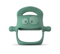 Mochi Baby Teether, Dual-Texture Crown Design, BPA-Free Silicone, 0-12 Months (Green)