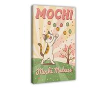 Mochi Madness Cat Canvas Poster Bedroom Decor Landscape Office Room Decor Gift 08x12inch(20x30cm)
