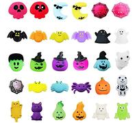 Mochi Squishy Toys Bulk Party Bag Fillers for Kids, 30Pack Mini Halloween Moochies Squishies, Cute Kawaii Squeeze Moji Toys for Kids Halloween Party Favors, Treat Bags Filler Gifts