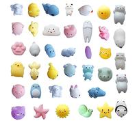 Mochi Squishy Toys for Party Bag Fillers,40Pack Moochies Squishy Animals Mini Moji Fidget Toy Small Mochi Squishes Toys Fidget,Small Prize Bag Fillers for Kids Girls Boys Party Favors/Classroom Prizes