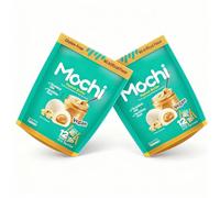 Mochi - Taiwanese Desserts, Gluten-Free & Vegetarian Snack with Natural Flavors, Soft & Chewy Treat, Perfect for Tea Time, Parties, and Gifting Cakes Pack of 2 (Peanut Butter)