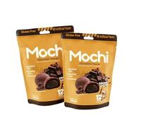 Mochi - Taiwanese Desserts, Gluten-Free & Vegetarian Snack with Natural Flavors, Soft & Chewy Treat, Perfect for Tea Time, Parties, and Gifting Cakes Pack of 2(Chocolate Flavor)