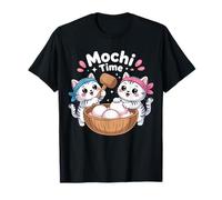 Mochi Time Cute Kawaii Cats Making Japanese Sweets T-Shirt