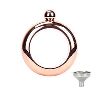 Mochiglory Bracelet Flask Hip 304 Stainless Steel 3.5 oz with Funnel Liquids Wine Bangle