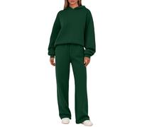 MochiMori Lounge Wear Set Co Ord Tracksuit Full Matching Set Cozy Airport Outfits for Women 2025 Autumn Winter Long Sleeve Hoodie Elastic Waist Sweatpants 2 Piece Outfits