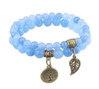 Mochity 2 Pairs Natural Stone Bracelet for Women Bracelet Bracelets, Medium, Stainless Steel, stainless steel