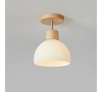 MOCIGERN Nordic Wooden Ceiling Light Japanese Style Ceiling Lighting Modern Simple Flush Mount Ceiling Lamp Fixture for Energy Saving Entrance Hallway Stairway Aisle Decoration