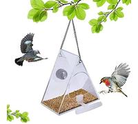 MOCIUN Smart Bird Feeder with Camera, Triangle, 170° Ultra Wide-Angle Lens, HD 1080P Night Version